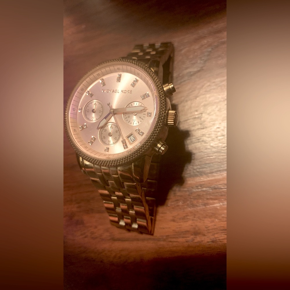 Rose gold Michael Kors watch